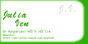 julia ven business card